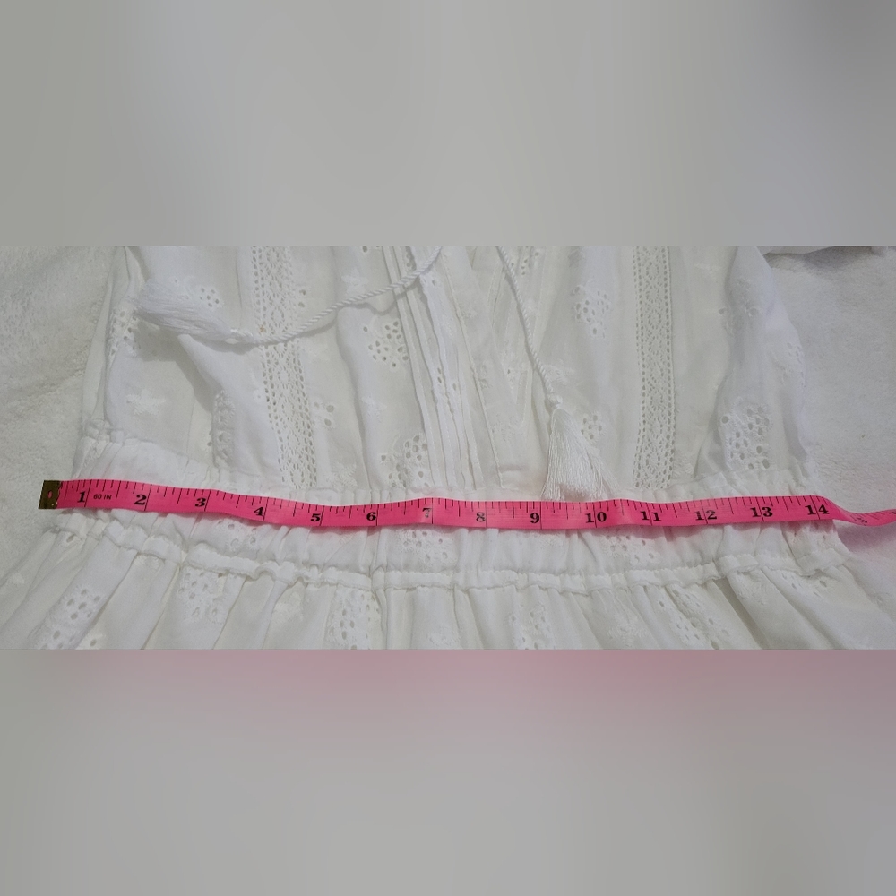 Mable White Eyelet Ruffle Mini Dress - Picture 14 of 16